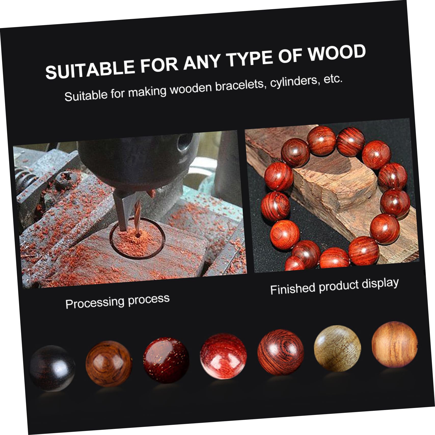 Kit de Herramientas para Fresadora de Madera Fresa de Acero Alto para Cortar Anillos y Fabricar Pulseras de Madera de 1 Set, Adecuado para Manualidades