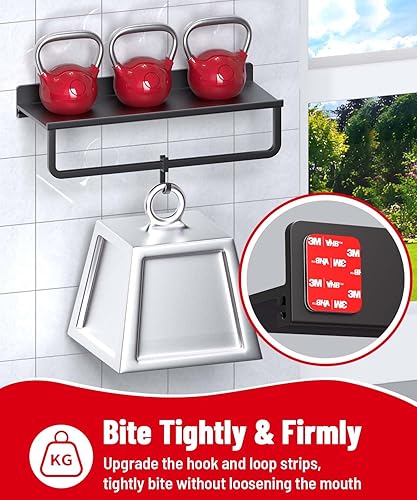 Miniatura 2 de Tiras de Gancho y Bucle con Súper Adhesivo Resistente, Hechas de 3M, Resistentes al Calor, Impermeables, para Uso en Exteriores o Interiores, 16