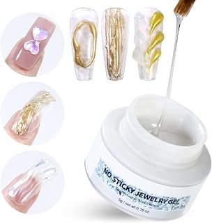 U-Shinein 3-in-1 Chrome Nail Powder Gel - Special Sculpture Nail Gel For Chrome Nail Powder, Acrylic Nail Glue Gel, 3D Metal Painting Gel for Nail Powder, DIY Nail Craving Embossed Gel Sculpture
