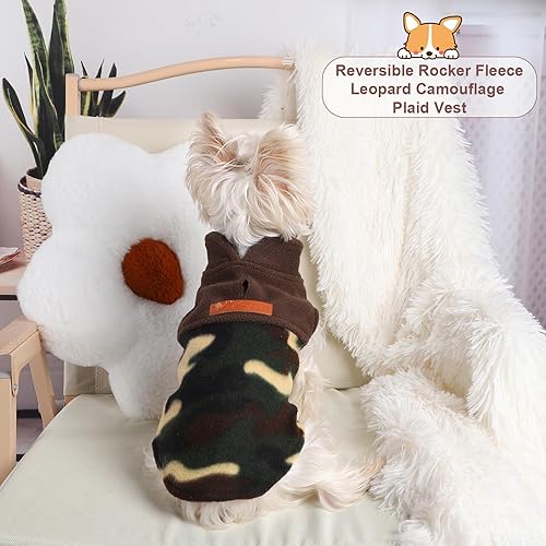 Miniatura 4 de Chaleco de forro polar para perro sudadera reflectante elástica con agujero para correa ropa ligera para mascotas abrigo para perros pequeños niños