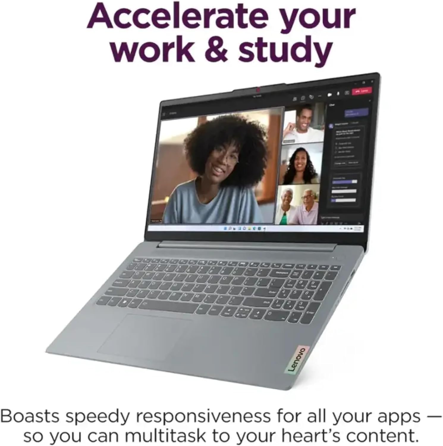 Lenovo IdeaPad Slim 3 with Backlit Keyboard • AMD AI-Enhanced Ryzen 5 (Outperforms Intel i7-1255U) • 16GB RAM • 512GB SSD • Type-C • Windows 11 Pro • Lifetime Office 365 for The Web • No Mouse 16GB RAM | 512GB SSD image 4 of 9 B0DQTGZ6P8