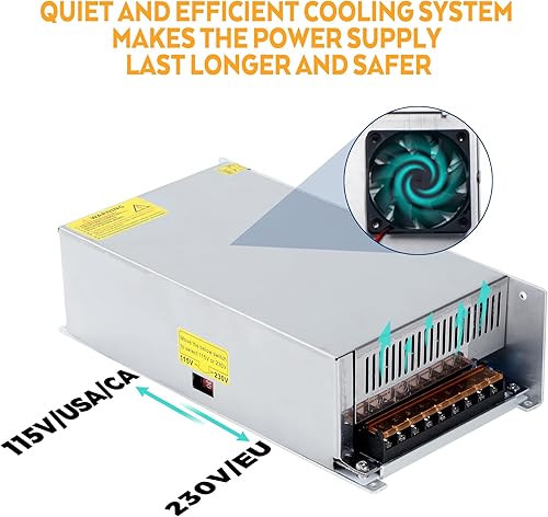 Miniatura 8 de Adaptador de fuente de alimentación de conmutación de 12V 100A 1200W DC PSU AC-DC Convertidor de transformador industrial de 12 voltios 0-8050