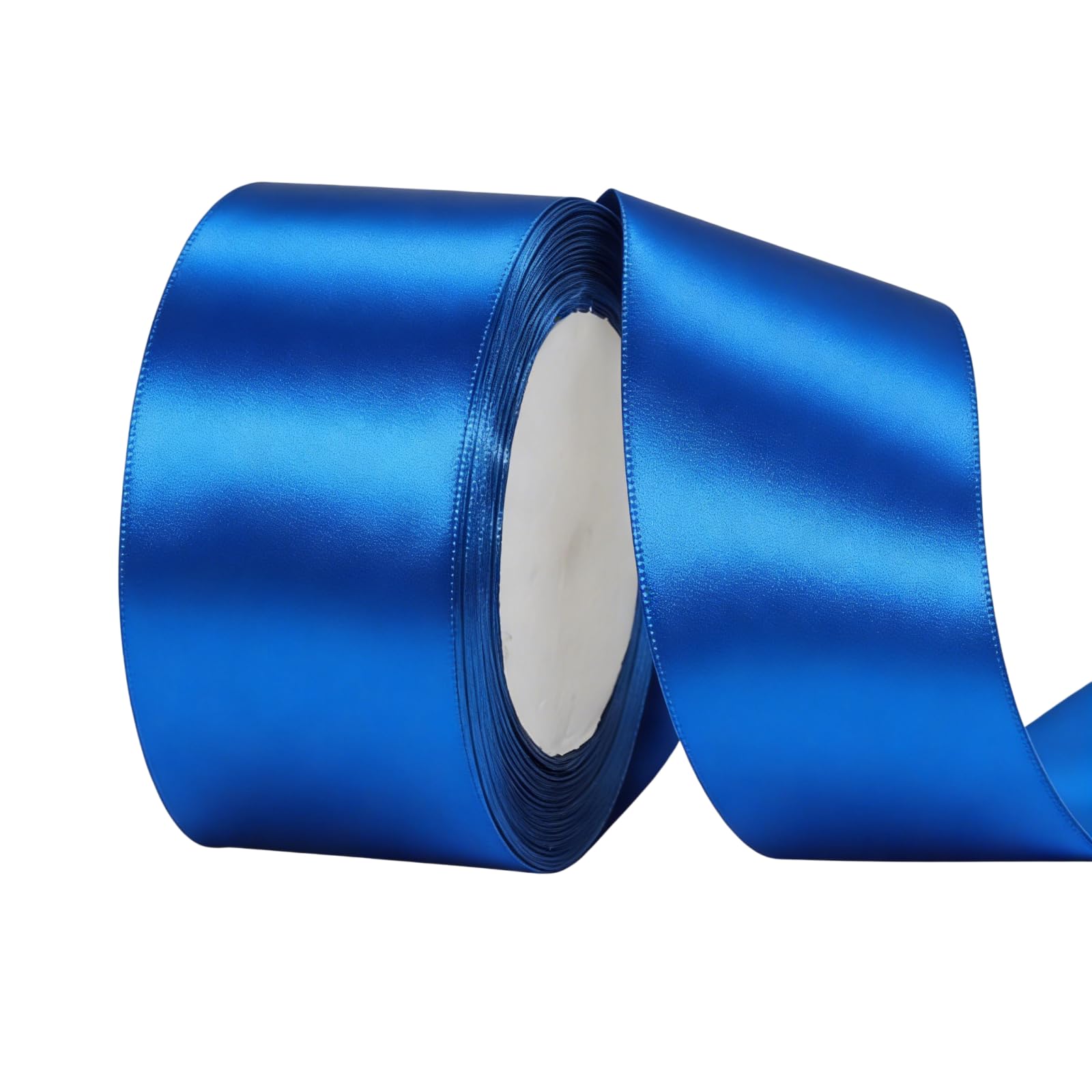 SWTOOL 2" Wide Single Face Satin Ribbon Roll for Wedding, Sewing Projects, Gift Wrapping and Crafting Projects, 25 Yards (Sapphire Blue)