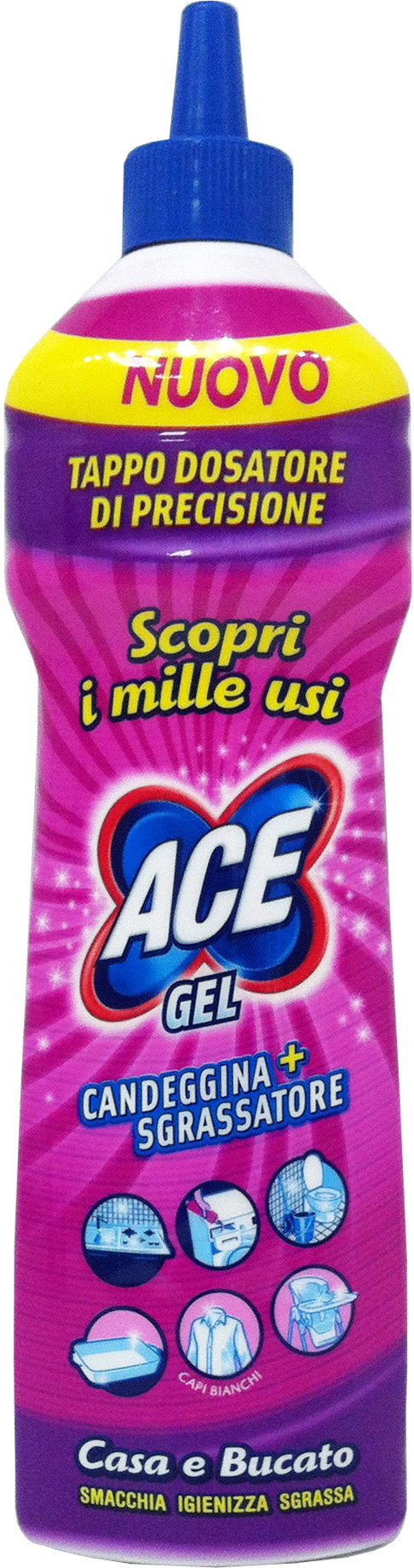 15 x ACE Bleichmittel Entfetter Haus & Wäsche Gel 500 ml