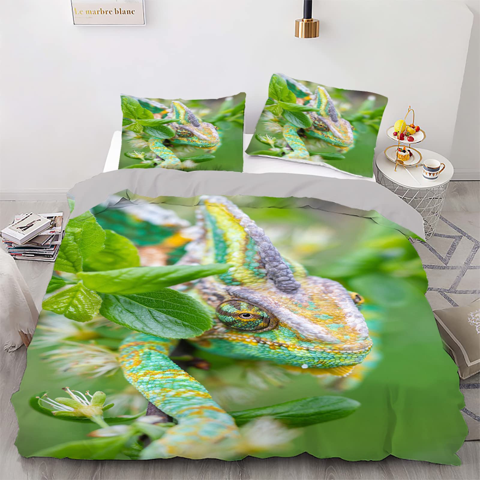 Parure de lit 160x200 turquoise doux confortable à fermeture éclair