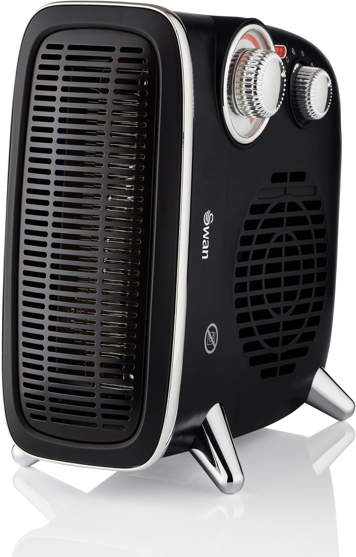 Swan SH27020N Vertical Fan Heater, 2 Heat Settings, Adjustable ...