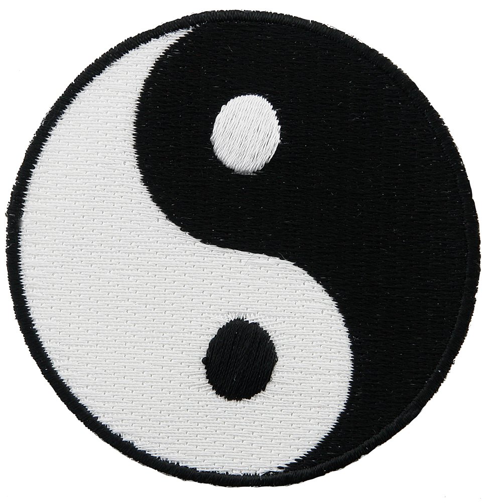 Cypress Collectibles Embroidered PatchesYin Yang Embroidered Patch Iron-On Chinese Taoism Symbol