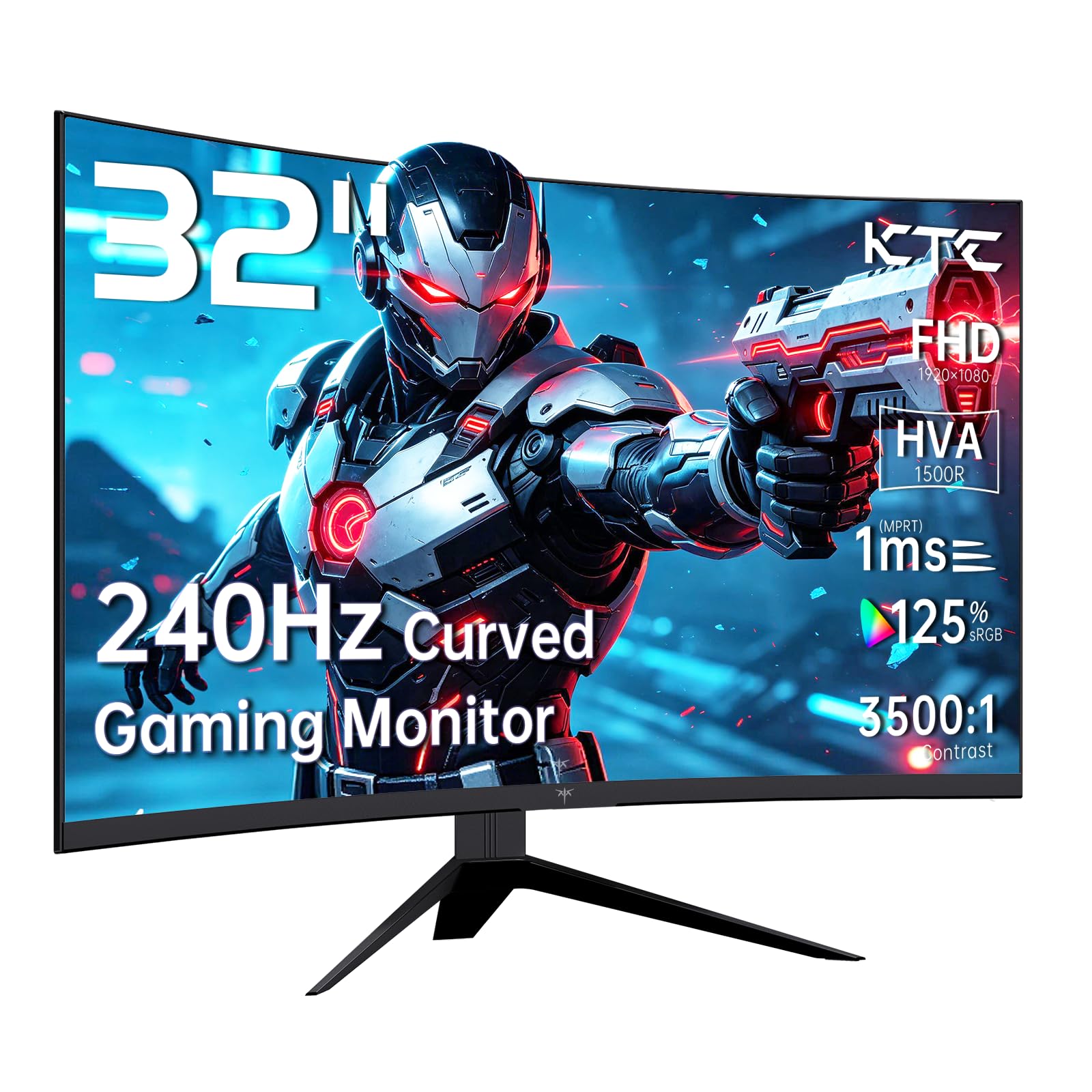 Amazon.co.jp: KTC 32インチ 湾曲ゲーミングモニター 240Hz 1500R