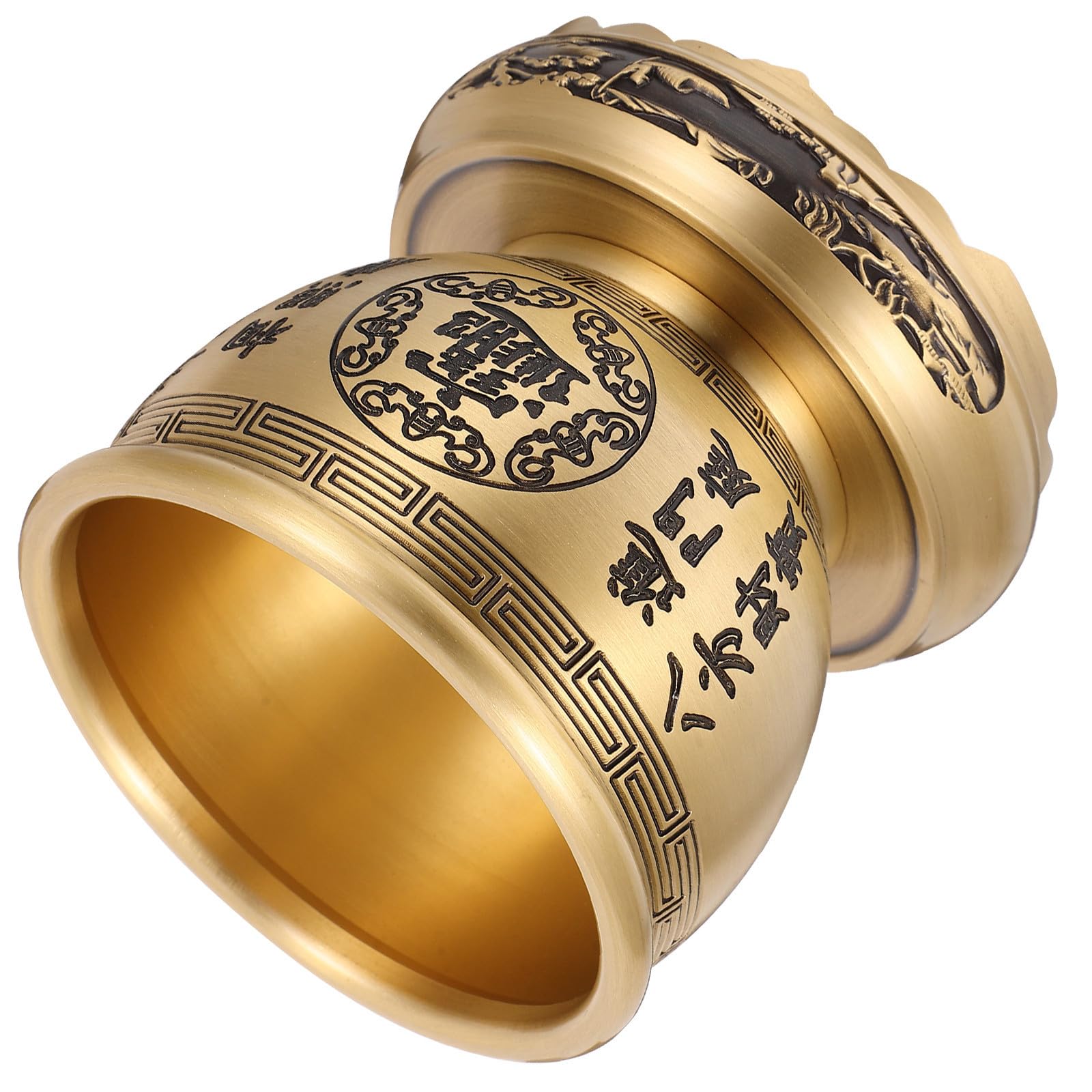 Bol de Richesse et Fortune Objet Décoratif Chinois Traditionnel en Laiton