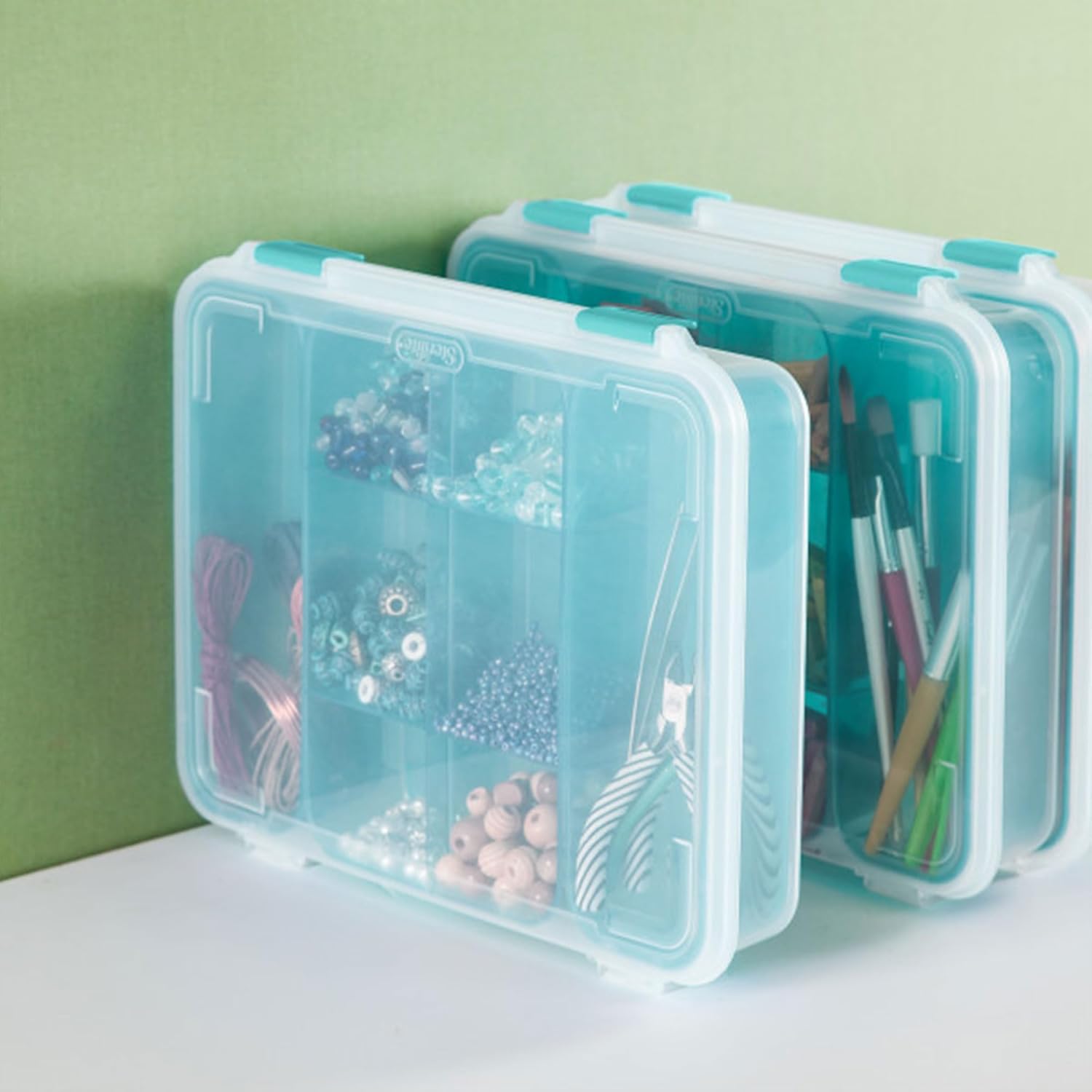 Sterilite 14028606 Divided Storage Case for Crafting and Hardware