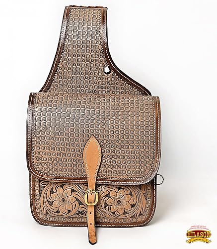 Vista 14 de HILASON Western Horse - Bolsa de sillín de cuero resistente y tradicional Bolsa de sillín Bolsa de sillín de caballo Bolsa de sillín