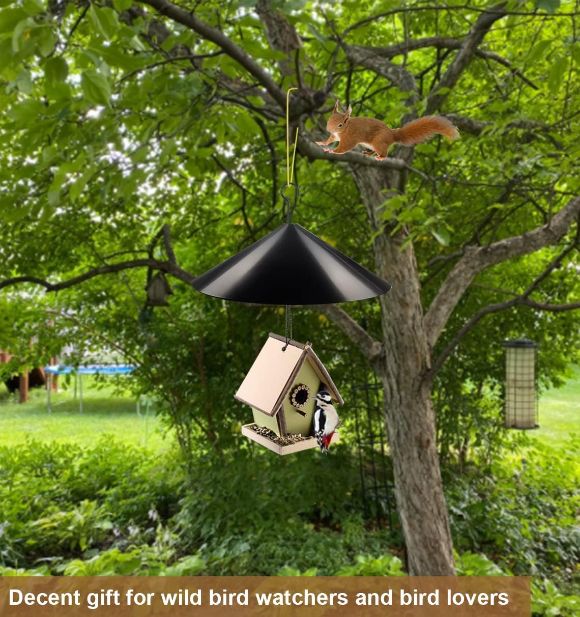 Garbuildman Squirrel Baffle for Bird Feeder Pole, Outside Hanging Mount Bird House Guard for Outdoor Shepherd’s Hook,19 Inch Diameter, 2 Packs : Patio, Lawn & Garden