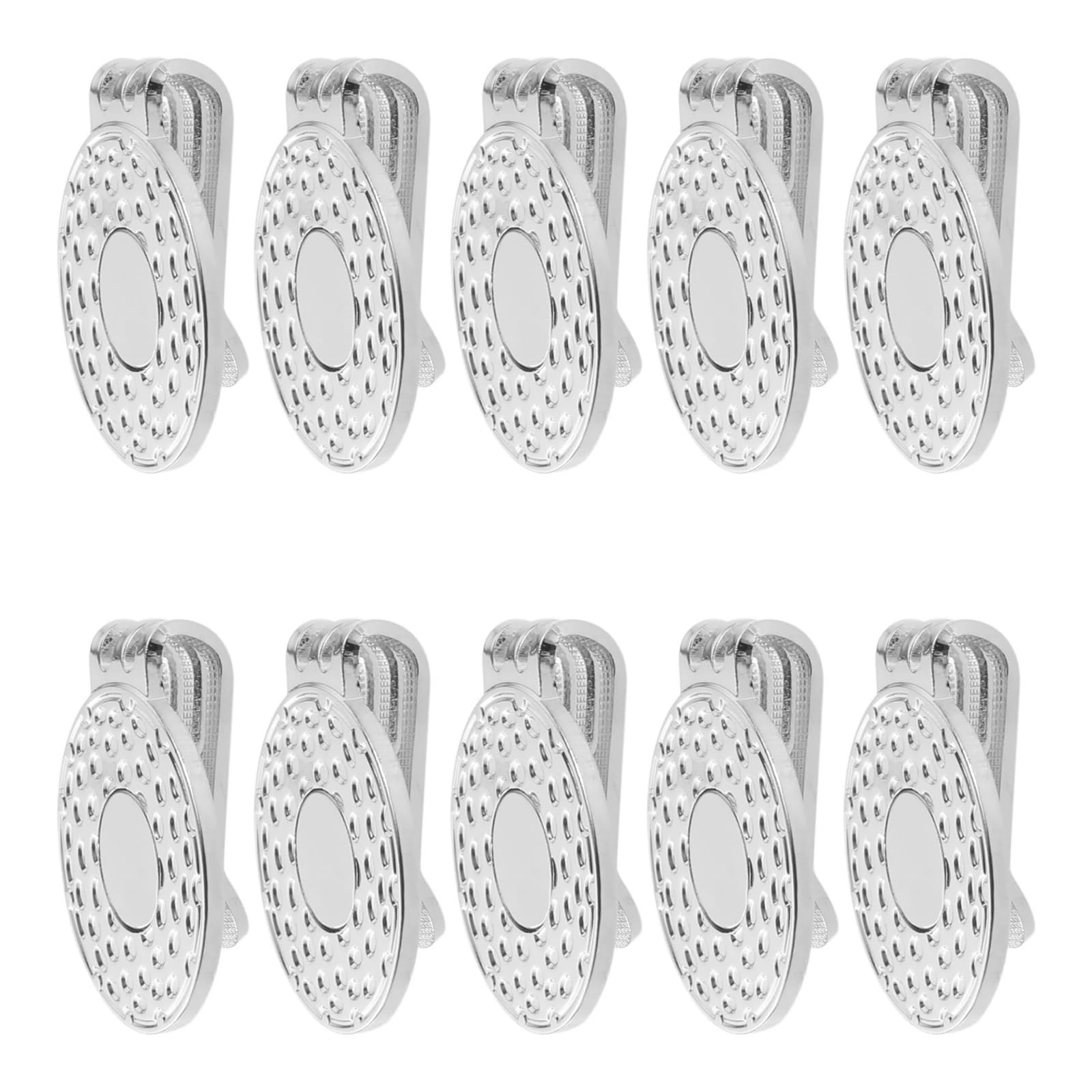 Golfballmarker 20Pcs Silber Golf Hut Clip Korrosion-beständig Magnetische Cap Clips Marker Legierung Putting Green Zubehör 25mm