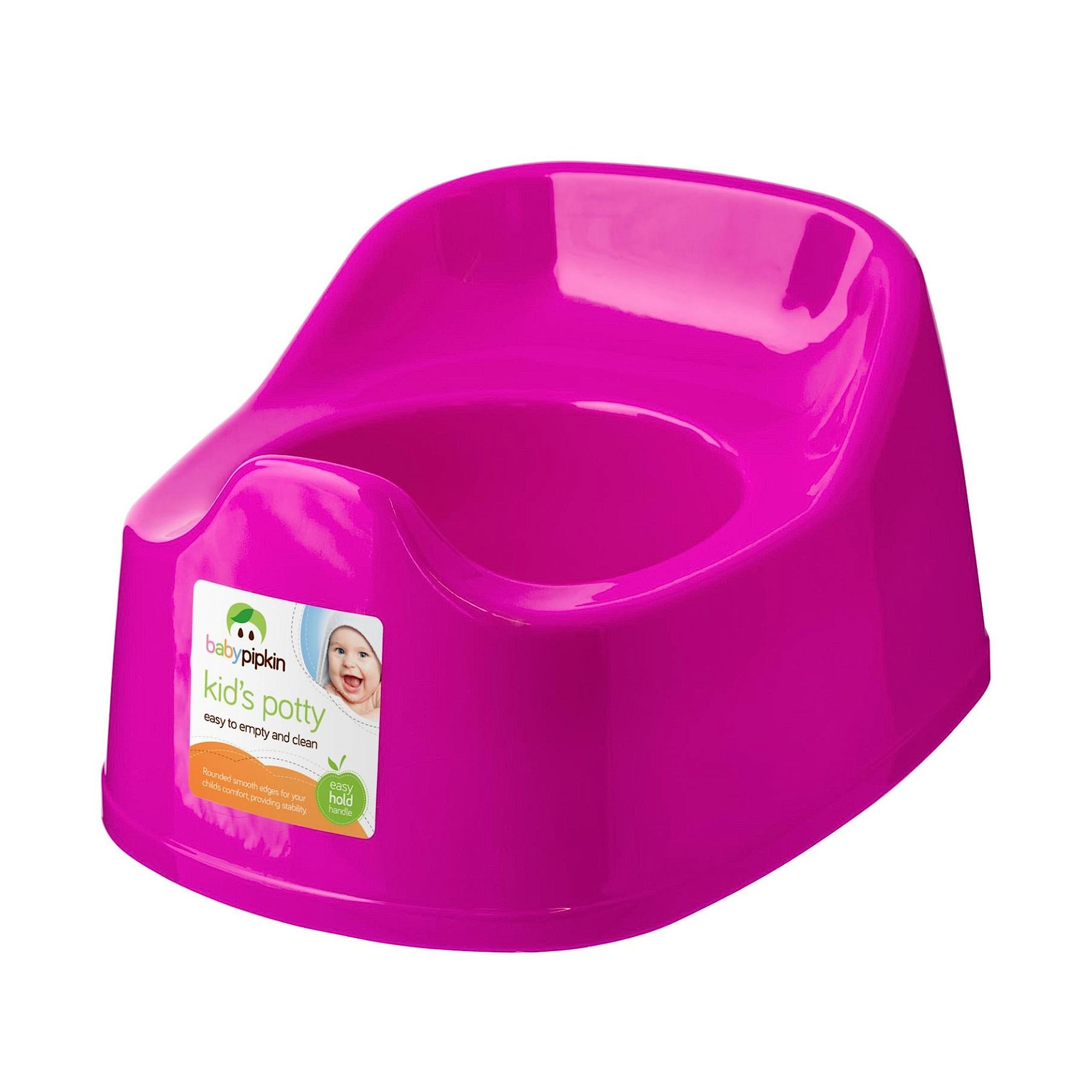 Homeshopa.com Pink Homeshopa Children Training Potty, 1 Pack Kids Toddler Toilet Training Seat, Plastic Travel Potty Chair, Portable Lightweight, Promotes Potty Independence, Easy To Clean & Carry
