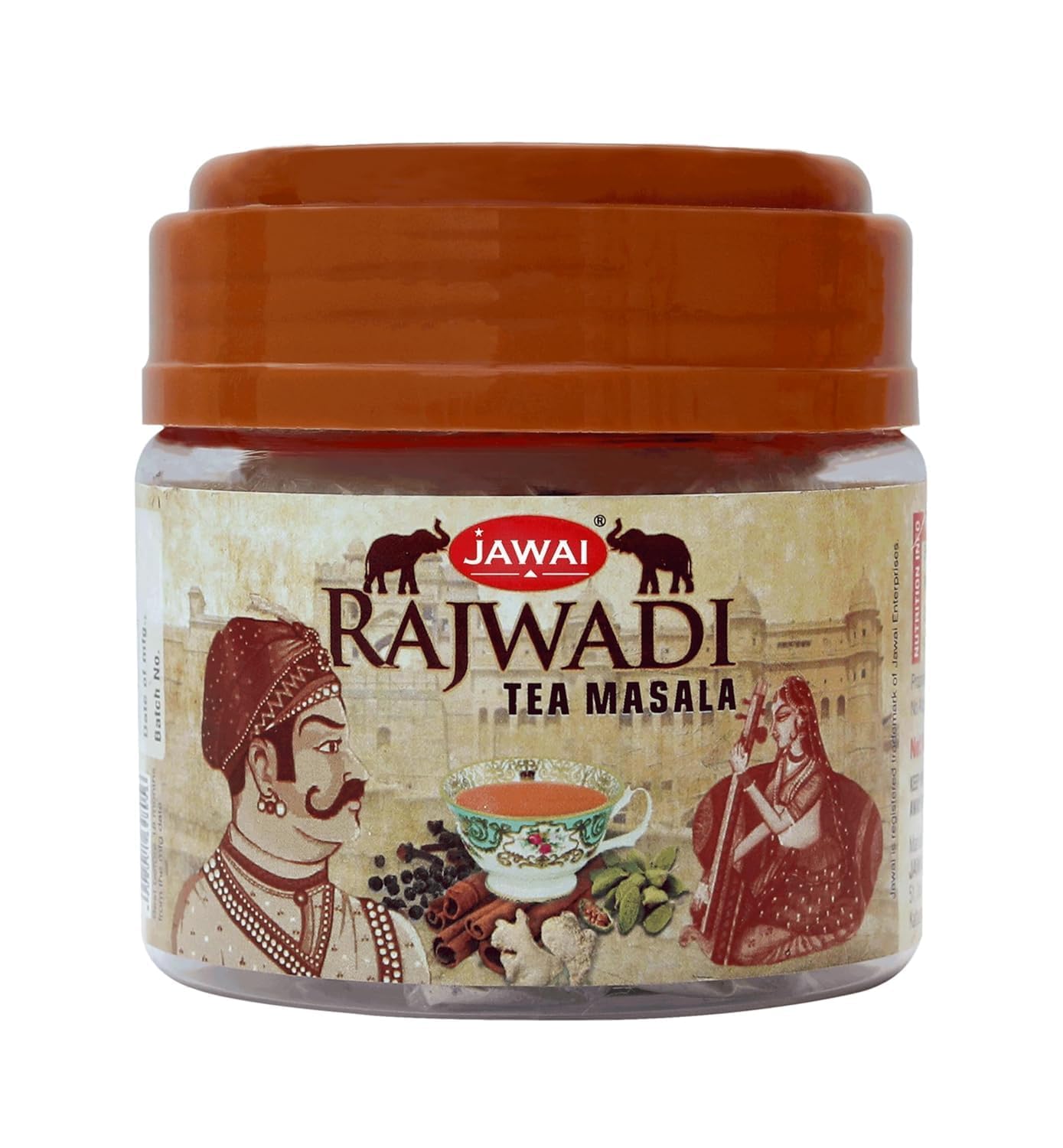 JAWAI RAJWADI TEA MASALA | Authentic Chai Masala for Tea | Immunity Booster | Natural & Ayurvedic Spices | Ginger, Cardamom, Clove, Cinnamon, Black Pepper | Traditional Indian Spice Blend 100G (3.5oz)