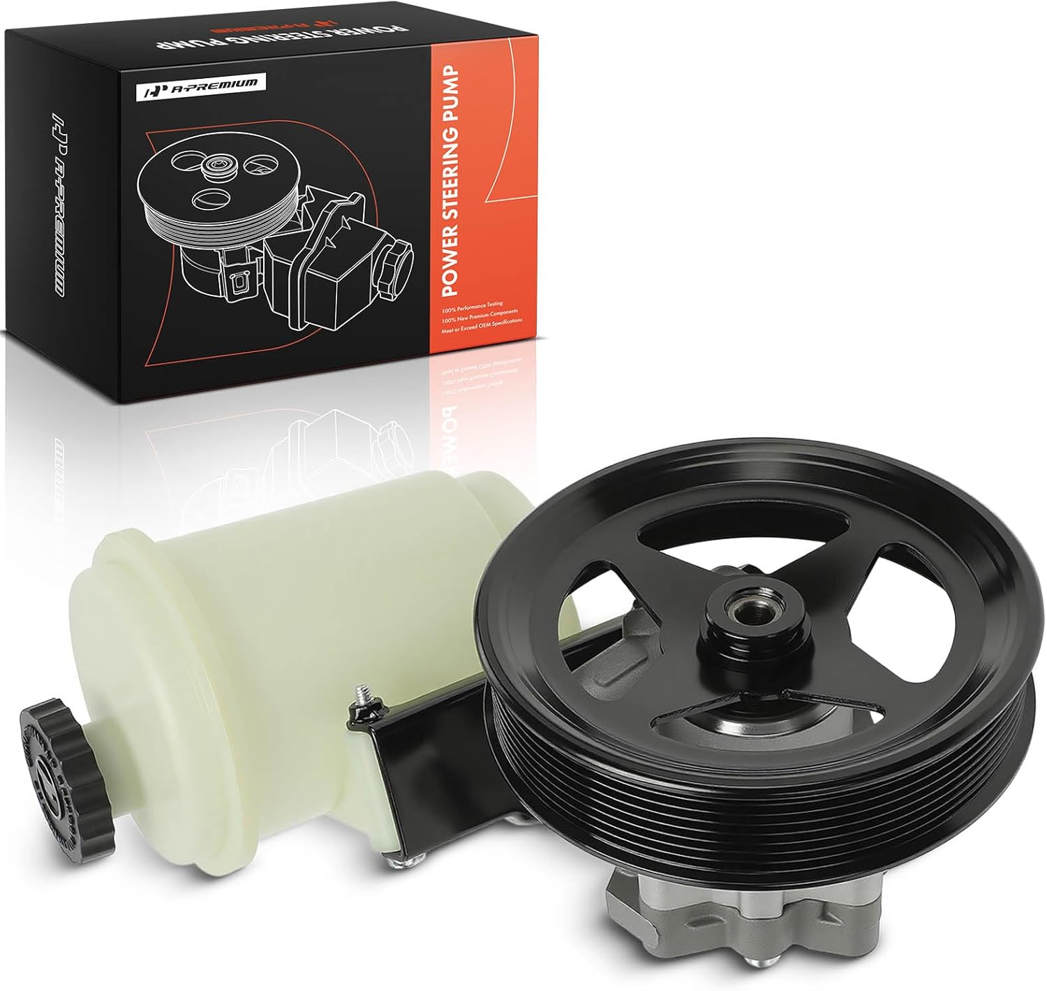 A-Premium Power Steering Pump, with 8-Groove Pulley & Reservoir, Compatible with Dodge Ram 1500 2008 5.7L, Ram 2500 3500 2003-2009, Ram 2500 3500 2010 6.7L, Ram 4500 5500 2008-2009