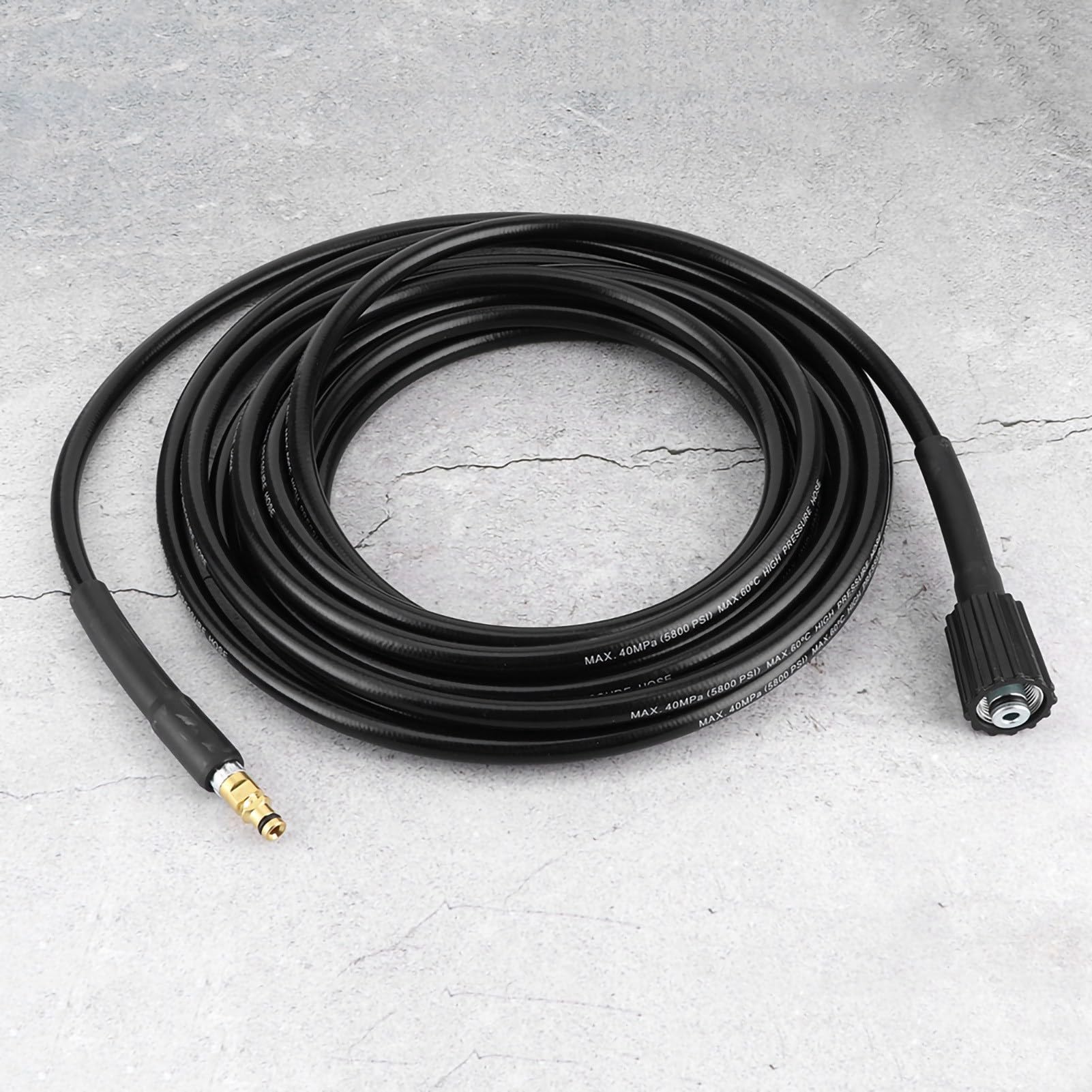 Jelquix K2 K3 K4 K5 Car Washer Hose, High Pressure Cleaning Pipe with 40MPa Maximum Pressure, Black Rubber Extension Tube (8m / 26.2ft)