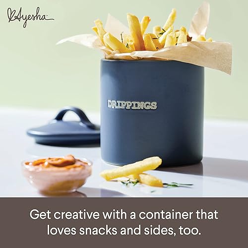 Miniatura 3 de Ayesha Curry Ceramics - Tarro de grasa de tocino, 21 onzas, ancla