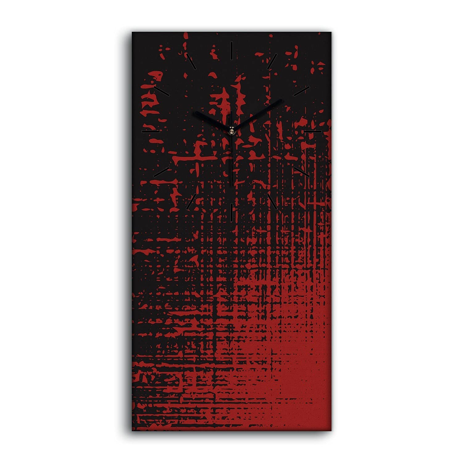 Horloge sur Toile Coloray 30x60cm avec Mains Noires - Pendule Murale Horreur