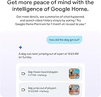 Vista 5 de Google Nest Cam Indoor (Wired, 3rd Gen) - Security Camera with 2K Video and Gemini, Night Vision, 2-Way Audio, Works with Google Home - 2025