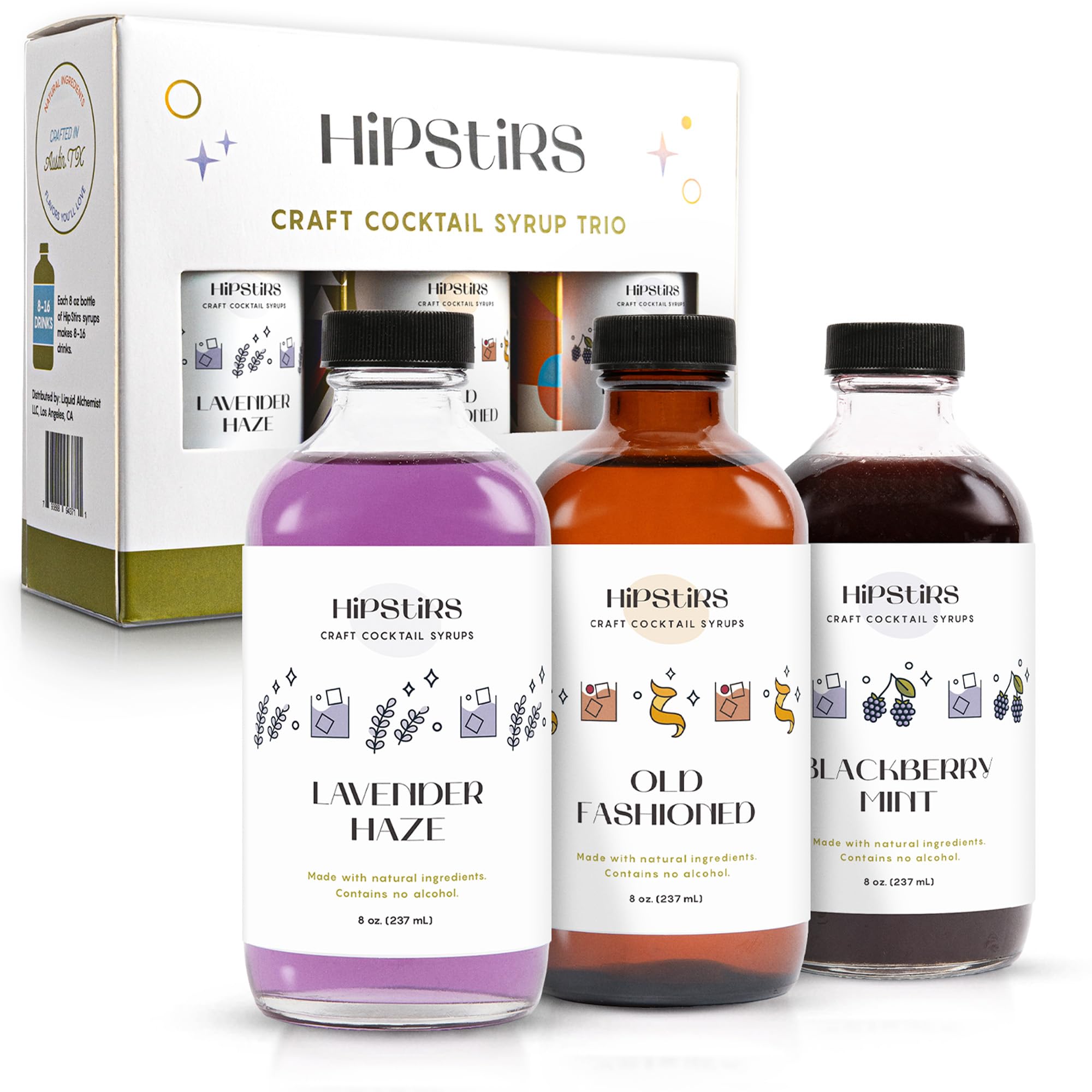 Amazon.com: HipStirs Spring Cocktail Syrup Variety Pack: Lavender
