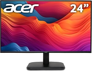 acer EK241YG 24 inch Full HD (1920 x 1080) Monitor – 120Hz, 1ms, IPS Panel, Adaptive Sync, 99% sRGB, HDMI, VGA