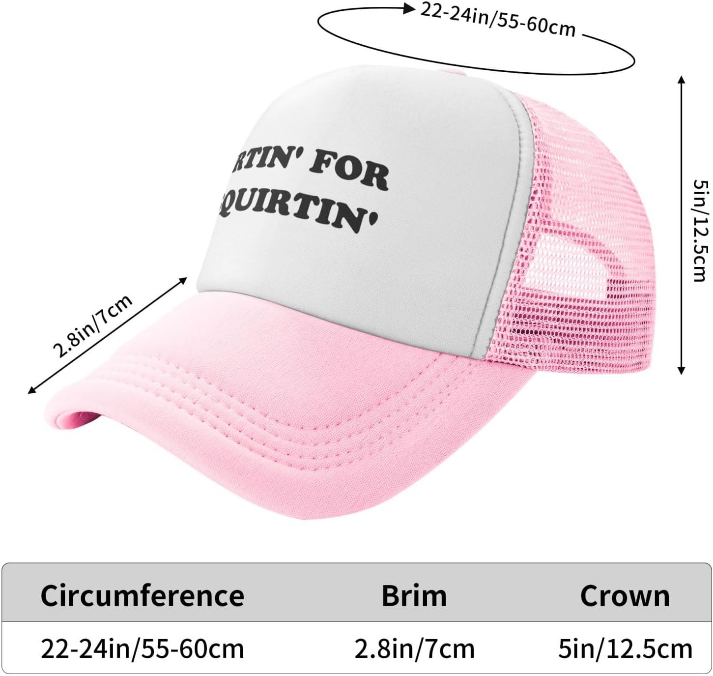 Hurtin for A Squirting Hat Funny Trucker Hats Adjustable Classic Fishing Cap for Men and Women Black - Image 6