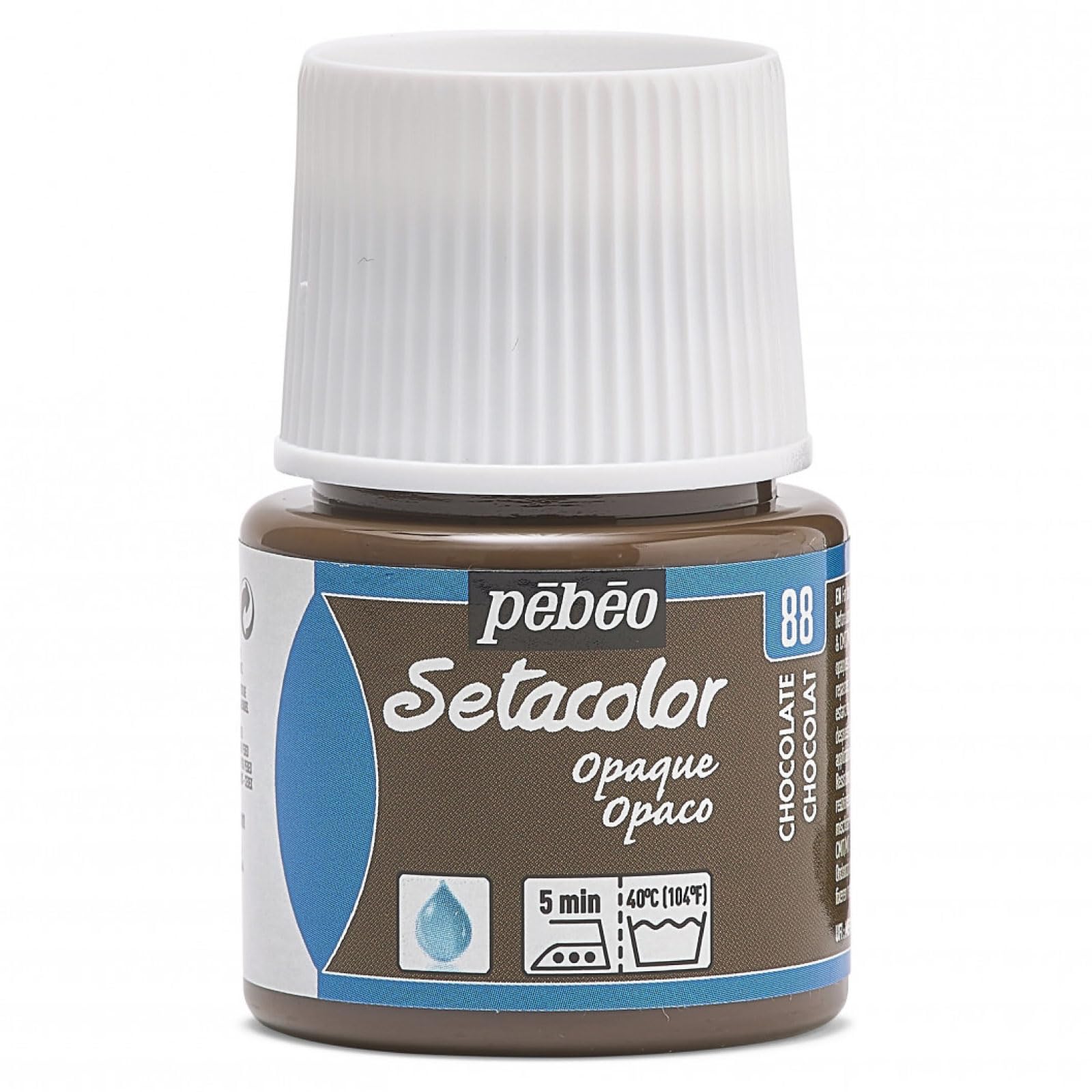Pebeo Chocolate Setacolor Opaque Fabric Paint 45-Milliliter Bottle, 295-088