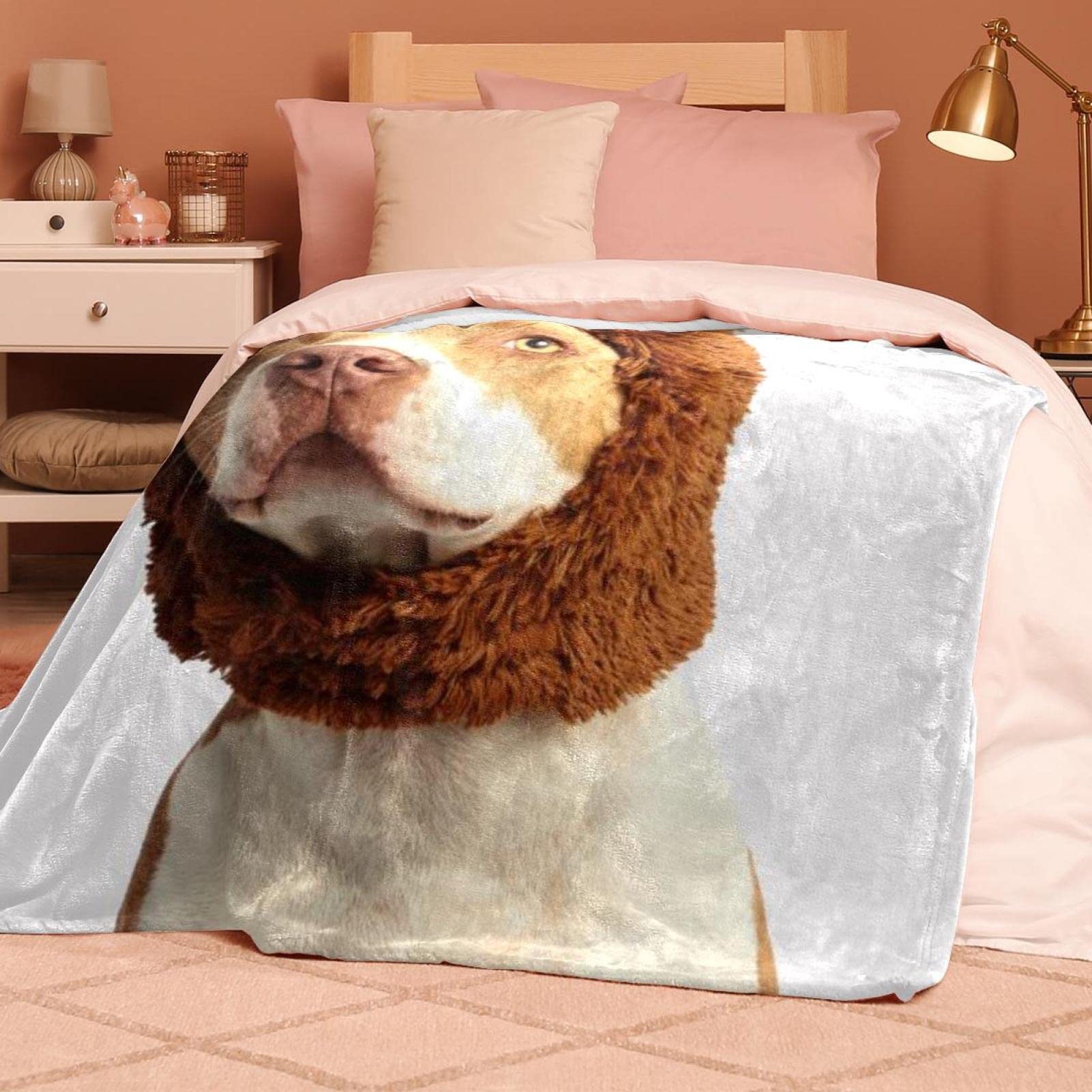 Manta de forro polar para perro, animal para sofá, ligera, afelpada