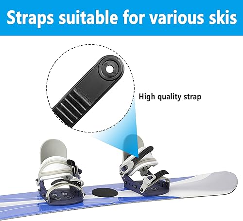 Miniatura 6 de 6 unids/10 correas de escalera de tobillo para snowboard, 7.9 x 0.8 pulgadas, correas de escalera de snowboard, reemplazo de correa de escalera