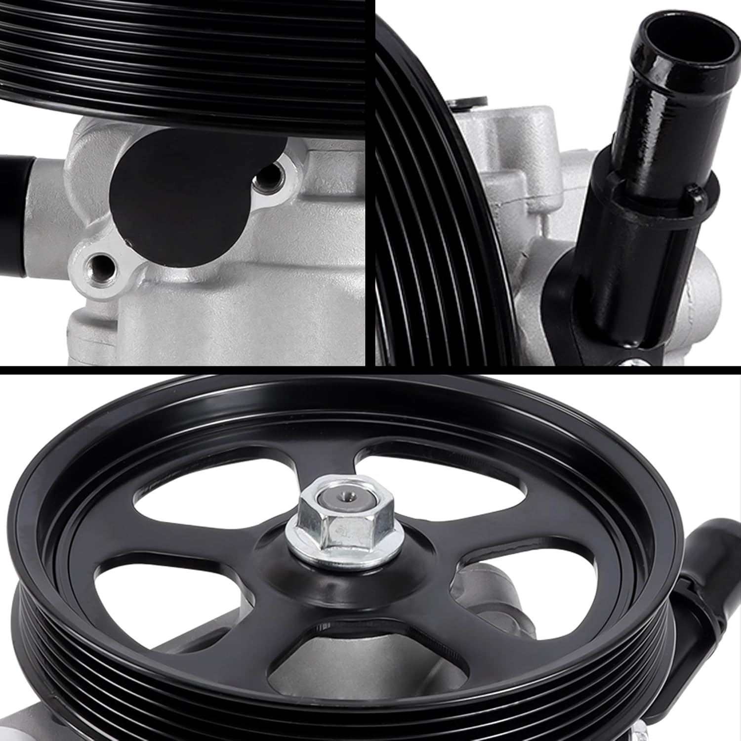 Power Steering Pump with Pulley – Fit for 2003–2007 Honda Accord 3.0L V6, 2003–2006 Acura MDX 3.5L V6 – Replaces 96-5349, 56110-RDJ-A02, 56110-RCA-A01, 56110-RDJ-A01, 56483-RDA-A01 (21-5349)