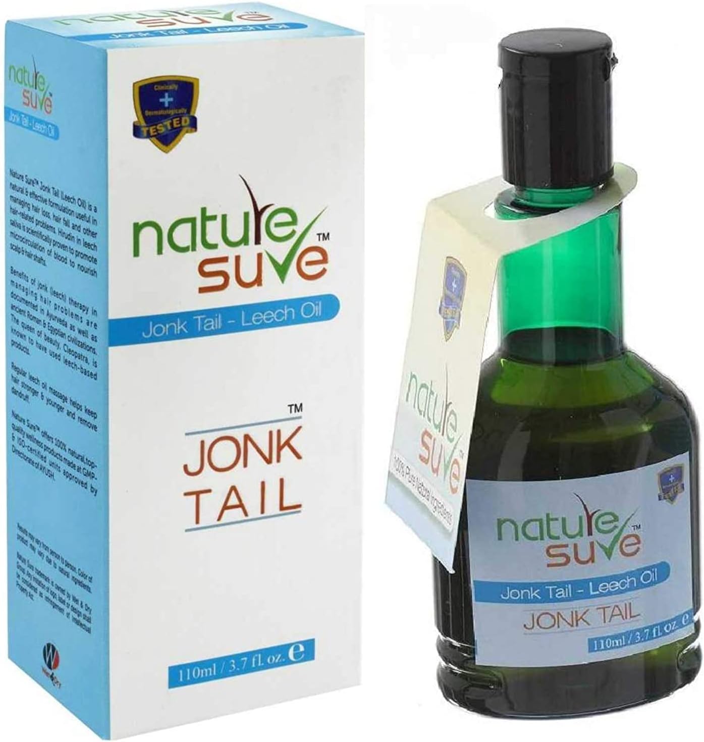 Jonk Tail (Leech Oil) 110ml by Nature Sure - 100% pure, ayurvedic oil and natural preparation