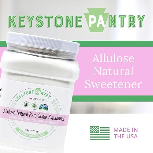 Miniatura 4 de Keystone Pantry - Edulcorante de alulosa, sustitutos de azúcar bajos en calorías y bajos en carbohidratos, sustituto natural del azúcar de alulosa,