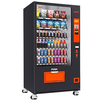 Bowear Commercial Vending Machine, Beverage Snack Combo Vending Machine for Business, Snacks Drink Refrigerated Vending Machine Durable Cold Soda Vending Machine with Bill and Coin Acceptor