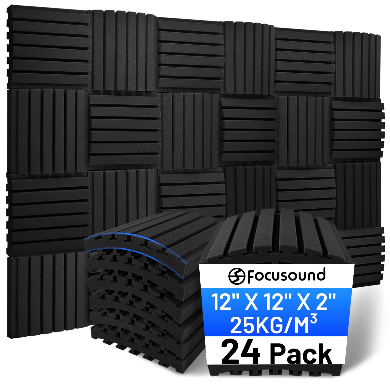 Panneaux acoustiques muraux pour un son net dans votre studio maison et bureau noir