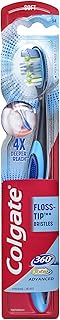 Colgate 360 Total Advanced Floss-Tip Bristle Toothbrush, Full Head Soft