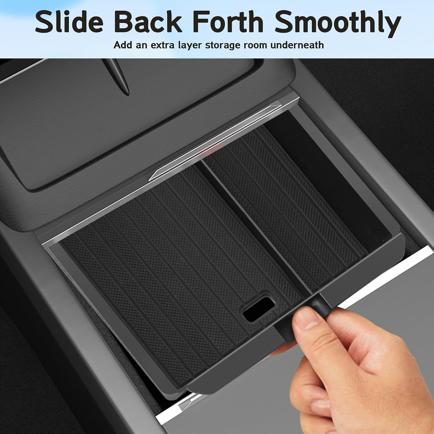 6 PCS Center Console Organizer for Tesla Model Y Juniper Model 3 Highland, Front Rear Silicone Storage Box Tray Cup Holder Armrest Insert Wireless Charger Mat Accessories image 3