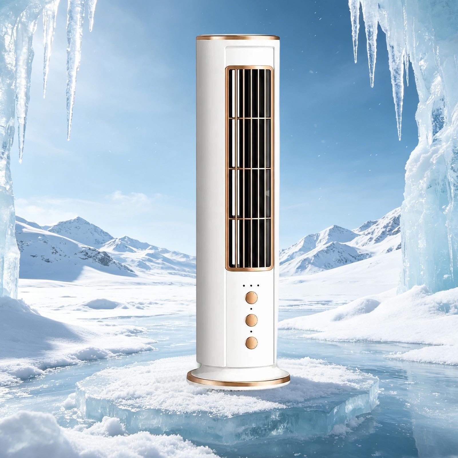 Ventilatore A Torre Da Tavolo Soffiatore D'Aria Oscillante Senza Pale A 3 | Ventilatore A Torre Oscillante per patio balcone dormitorio appartamento cucina camera da