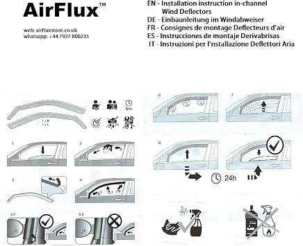 4x Rain Wind Deflectors for Dacia DUSTER II 2017 2018 2019 2020 2021 2022 2023