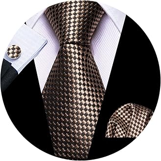 Classic Mens Ties Silk Necktie Pocket Square Cufflinks Set Woven Designer Wedding Business