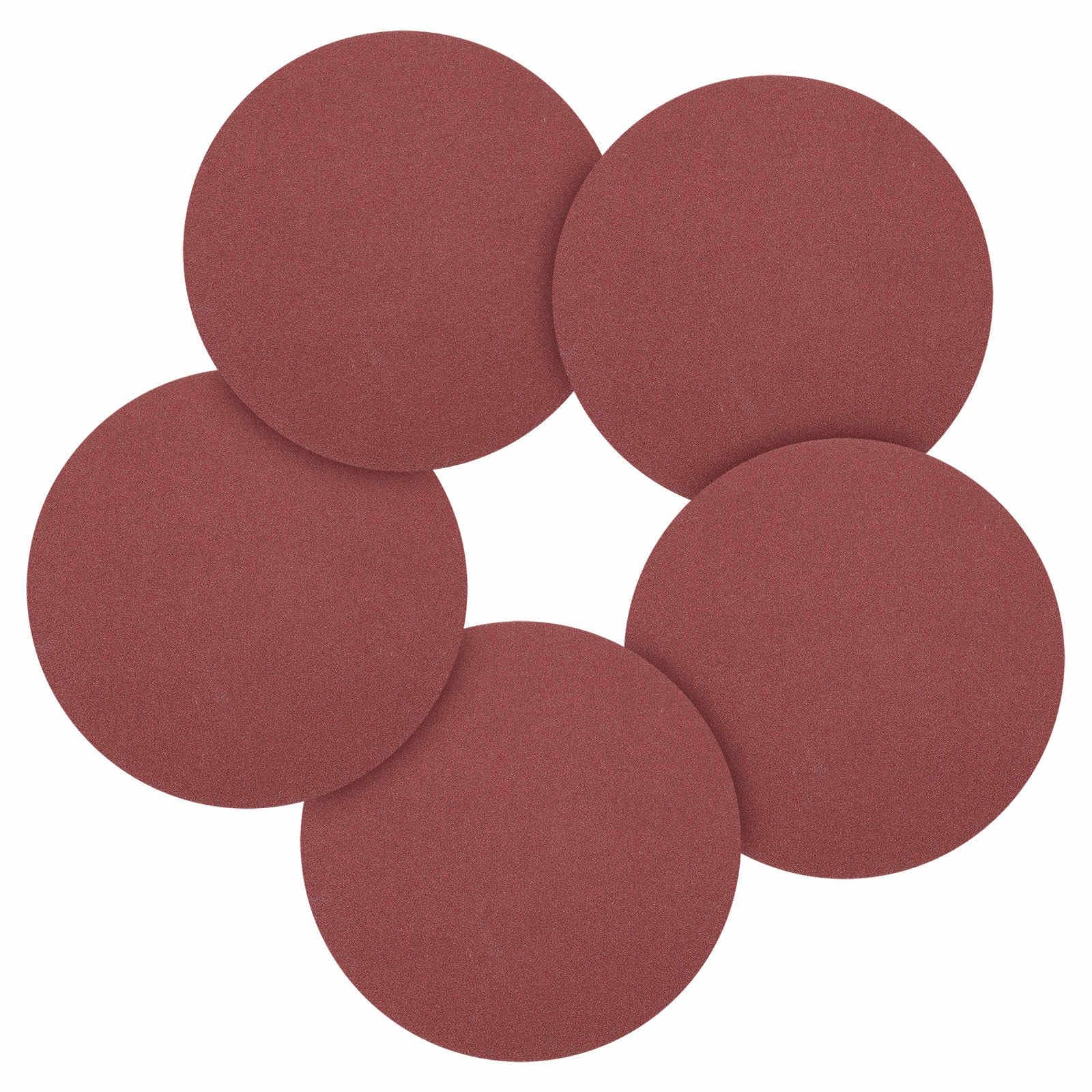 CoCud 50 Pcs 152 mm Sanding Disc 180 Grit Round Hook and Loop Sandpaper Fit for Orbital Sander or Automotive Car Repairing, Grinding and Polishing, Red