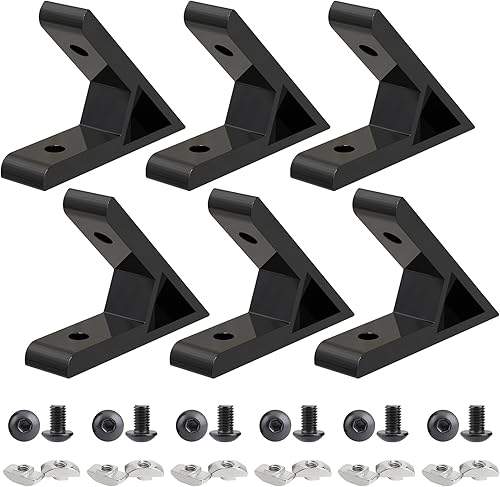 Miniatura 9 de Junta de conexión de soporte de ángulo de esquina de 45 grados/135 grados 2020 para perfil de extrusión de aluminio serie 2020, 4 piezas (135 grados)