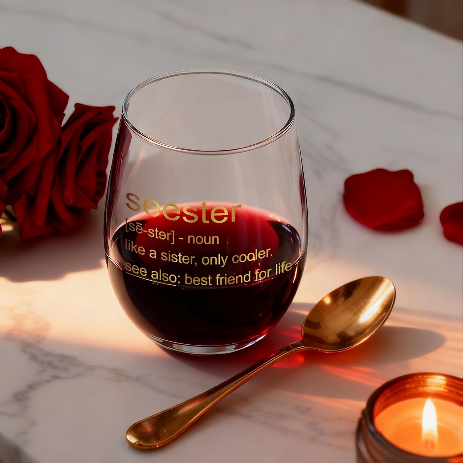 Seester Like A Sister Only Cooler Seester Definition Wine Glass Gift for sister, Funny Sisters Saying wine glass gift for Best Friend, Bff, Bestie, Friendship Soul Wine glass gifts for sisters-3 - Image 5