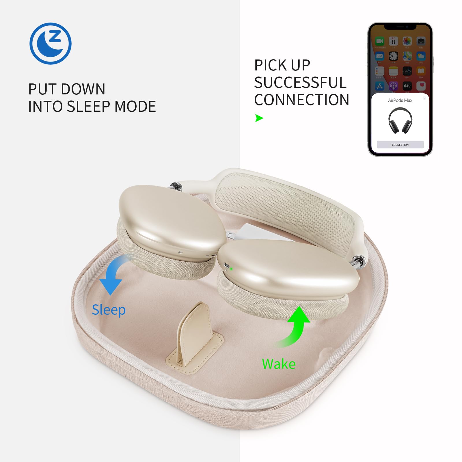 AirPods Max スターライト 専用ケース AppleCare+ 付き Amazon.com: Smart Case for New Apple AirPods Max Supports Sleep