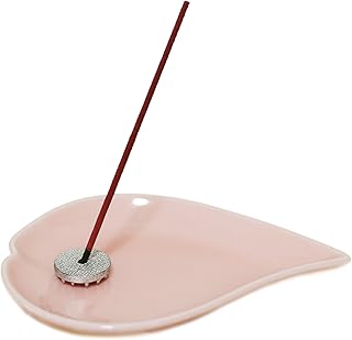 ペット仏具 メタル 香立て リバーシブルタイプ ハート 香皿 セット (ピンク（おりんなし）)