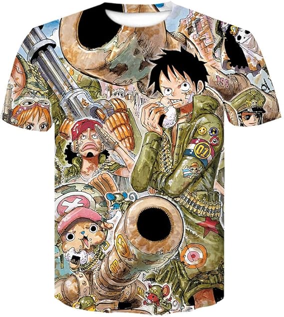 Amazon ワンピースレディースtシャツ半袖メンズプリントかわいいアニメ柄カジュアルルーズトップ A 4xl 服 ファッション小物 通販