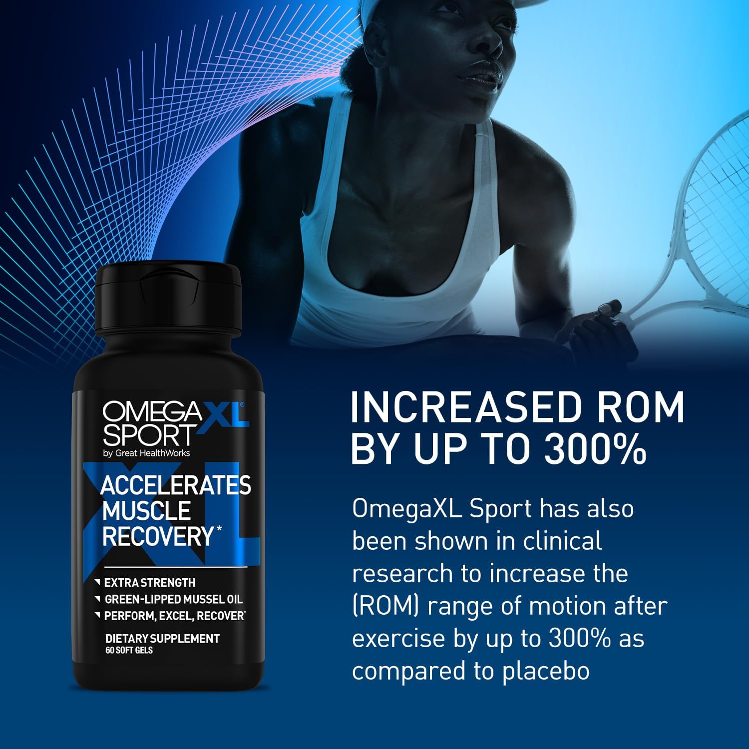 OmegaXL Sport Extra Strength Muscle Recovery Supplement and Respiratory Support Supplement - Improves DOMS and ROM, Clinically Supported Green-Lipped Mussel Oil (60 Softgels) - Image 6