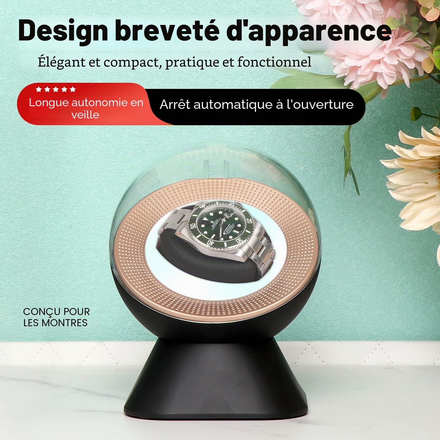 Remontoir automatique pour montre Rolex Intelligent à un bouton Opération Espace Design, Compacte