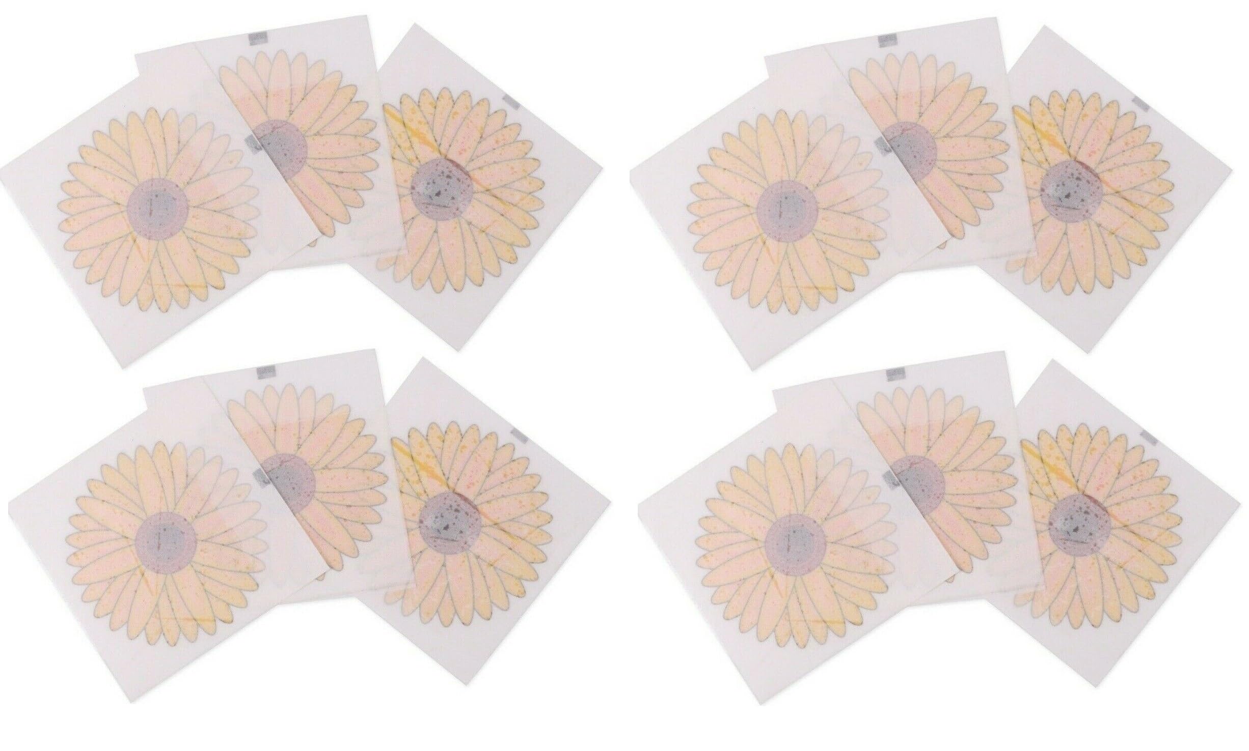 LND Gifts Fly Traps - 12 Sunflower Flower Design Window Stickers, Effective Fruit Fly Trap and Fly Killer, Captures Fruit Flies, Gnats and Moths, Ideal for Home Windows and Greenhouses