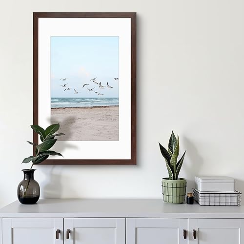 Vista 235 de Frametory, Los marcos de 16 x 20 pulgadas muestran imágenes de 11 x 14 pulgadas con paspartú o fotos de 16 x 20 pulgadas sin paspartú, vidrio Plata